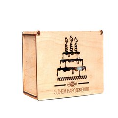 Набор конфет "С Днем рождения!" (деревянная коробка) – 500 г