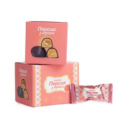 Персик з горіхом - коробка цукерок 270г