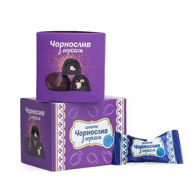 Шоколадные конфеты Чернослив с орехом в коробках &ndash; 270 г