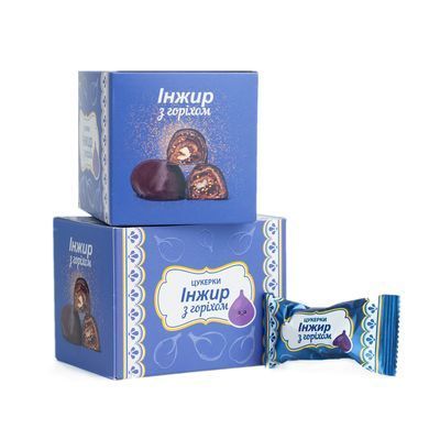 Інжир з горіхом &ndash; цукерки в коробці &ndash; 270 г