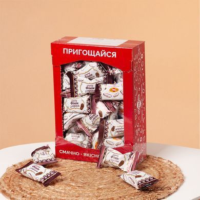 Цукерки "Фінік з горiхом" в білому &ndash; Ящик 1.0 кг