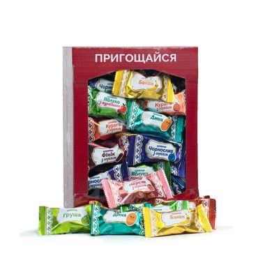 Конфеты Пригощайся Набор конфет Фруктовое ассорти Ящик 1.0 кг