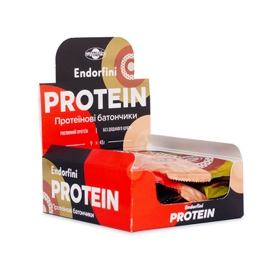 Шоу-бокс протеїнових батончиків Endorfini "Protein-Солоний арахіс" &ndash; 9 шт