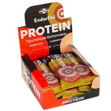 Шоу-бокс протеиновых батончиков Endorfini "Protein-Фундук" &ndash; 9 шт