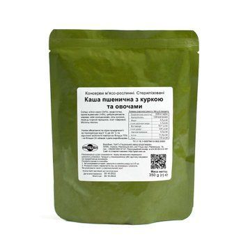 Каша пшенична з курятиною та овочами 350 г