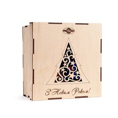 Набір цукерок "З новим роком!" (дерев'яна коробка) – 500 г