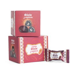 Шоколадні цукерки Фінік з горіхом в коробці 270г